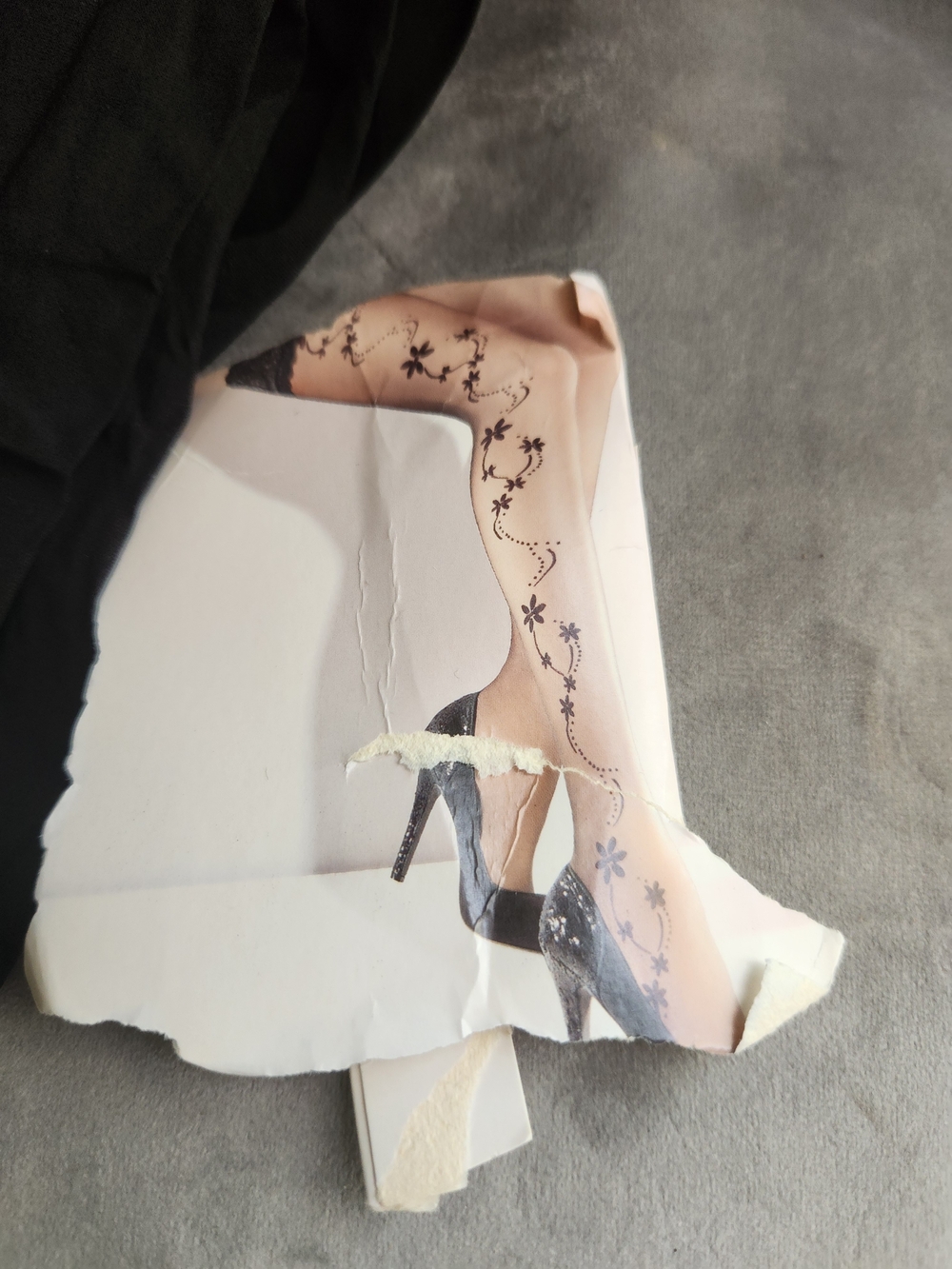 Flower Pattern - Thigh High Pantyhose - Nylons - Stockings - Hosiery - Legwear